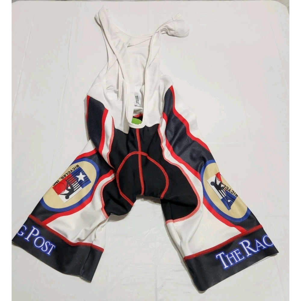 Verge Power Mens‎ Cycling Bib Padded Shorts Size Large White / Black